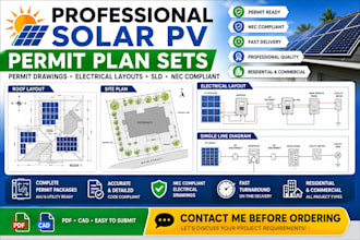 design solar pv plan sets, permit drawings and electrical layouts