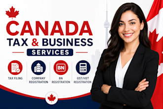 do canada tax filing, canada company registration, bn, gst, hst, t1, t2 returns