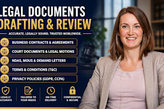 be your lawyer to review legal contracts and agreements