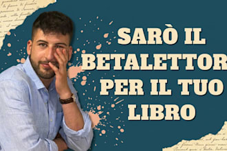 betaread your italian novel