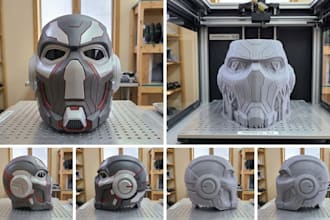 3d print and paint cosplay helmet, 3d mask, armor and cosplay props stl file