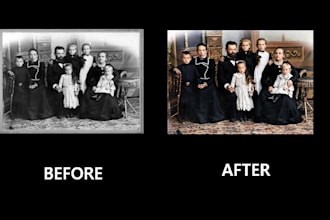restore old, damaged, faded or scratched photos
