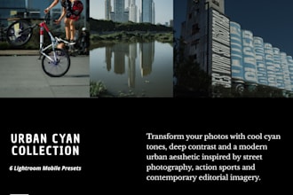 urban cyan cinematic presets for lightroom mobile