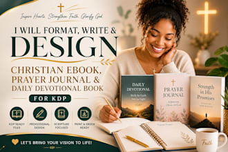 format,write, design christian ebook, prayer journal, daily devotional book kdp