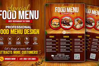 design food menu restaurant menu digital menu and food flyer
