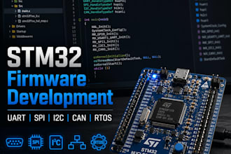 develop stm32, esp32 firmware for your embedded system
