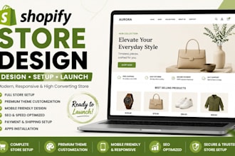 create shopify droshipping store shopify website development wix design