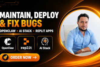 maintain, deploy, and fix bugs in your openclaw, ai stack, and replit apps