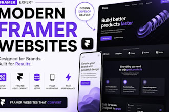design and build a custom framer website with cms and animations
