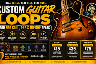 record custom guitar loops for neo soul, rnb and hip hop beats