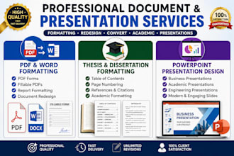 professionally format word and pdf documents