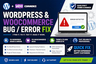 fix wordpress issues, errors, debug and woocommerce fix