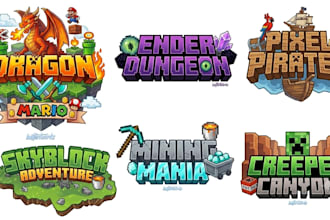 do professional minecraft server logo design