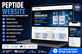 build peptide website research peptide woocommerce peptide website