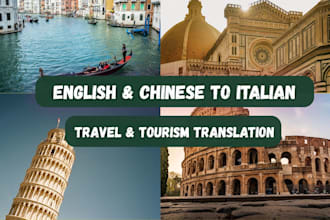 translate your travel itinerary and guide into italian