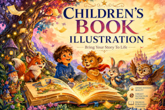 illustrate children story book illustration, children story, book illustration