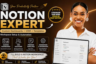 build a custom notion dashboard notion expert notion template notion workspace