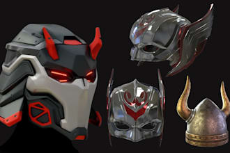design 3d print and paint custom cosplay mask armor prop model mask halloween