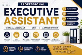 be your executive assistant virtual admin support