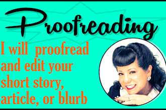 professionally proofread or edit books, articles, and short stories