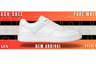 design bold sneaker sale banners and product ads