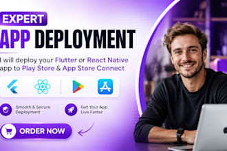 deploy flutter or react native mobile app to play store and app store connect