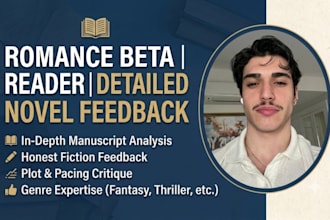 beta read your romance novel with detailed reader feedback