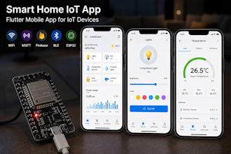 develop flutter mobile apps for iot devices and smart home systems