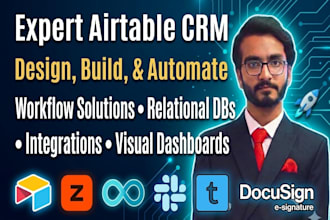 create airtable CRM, dashboards and automation systems