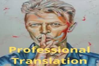 translate english, french, and german to arabic professionally