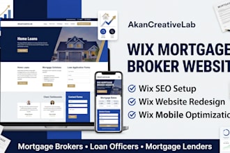 design wix mortgage broker website for wix loan officer wix lender