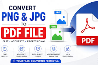 convert png jpg images to professional PDF files