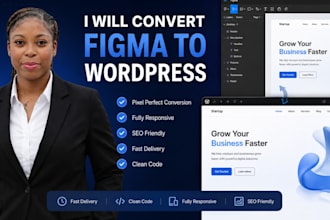 convert figma design to wordpress elementor website