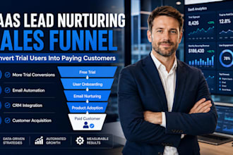 create lead nurturing sales funnel saas business convert trials into customers