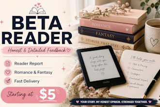 be your professional beta reader and provide honest feedback
