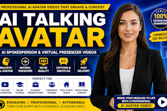 create ai talking avatar video, ai spokesperson and virtual presenter video