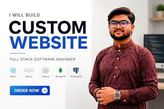 build a custom fullstack website with modern design and clean code