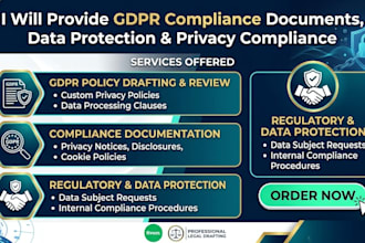 provide gdpr compliance documents data protection and privacy compliance