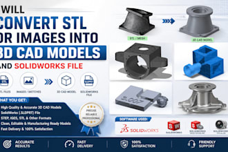 do cad design convert stl or images into 3d cad models and solidworks file