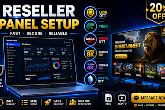 set up lion ott, trex, mega ott, strong 8k, dream 4k, m3u,xciptv,smarter, panel