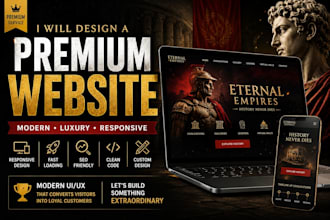 design a premium cinematic website, museum website