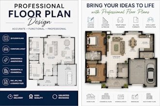 create professional 2d floor plans house plans and architecture layout
