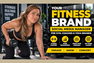 be your social media manager for fitness, gym, yoga and coaches