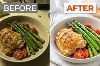 edit enhance or upscale food photos cookbook design for amazon kdp
