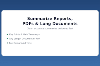 summarize your reports, pdfs, or long documents quickly