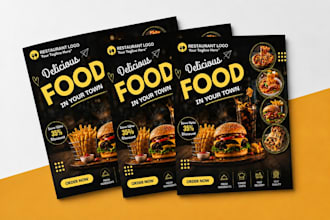 design an eye catching fast food restaurant flyer