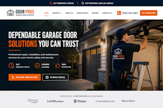 design wix garage door website repair installation emergency service website