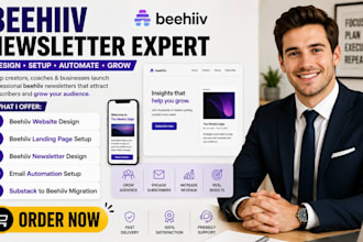 setup beehiiv website design beehive landing page and beehiiv newsletter design