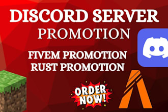 promote minecraft server, discord promotion, rust server, fivem, dayz, ads