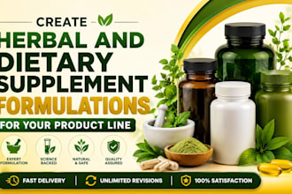 create herbal and dietary supplement formulations for your product line